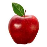 this image is of a juicy red apple