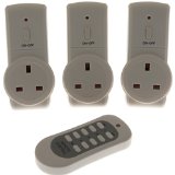 this image shows 3 plugs and a remote control for lights,televisons etc