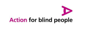 this shows the logo for action for blind people
