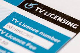 This image shows a TV licensing card. The colours are black white and blue and the article is regarding who can still have a free TV licence
