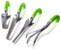 this image shows radius garden hand tools with curved handles for arthritic hands