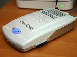 this image shows the truecall unit. Truecall blocks nuisance calls.
