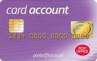 this image shows the purple post office card