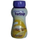 this image shows a small plastic bottle containing fortisip