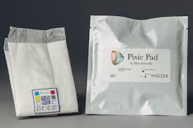 this image shows a pad and a package for Pixie Pads