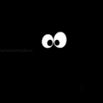this image shows two eyes in the dark. This is to demonstrate a power cut 