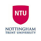 this image shows a red shield and the words, Nottingham Trent University