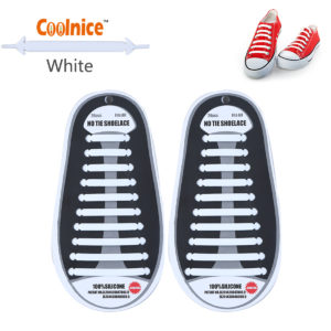 this image shows some coolnice- no tie shoe laces in white. 