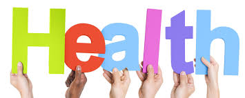 this image shows the word health spelt out in different colours and being held up by hands