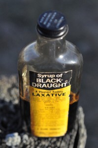 a bottle of black draught laxative