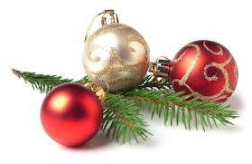 This image shows some Christmas baubles