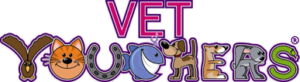 This image shoes the words "Vet Vouchers" made out of animals