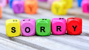 this image show the word sorry made of of individual cubes