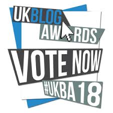 this image shows the UK Blog Awards logo for 2018
