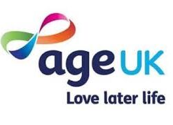 this shows the age Uk logo and the words, Age UK, love later life