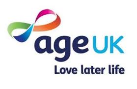 this shows the age Uk logo and the words, Age UK, love later life