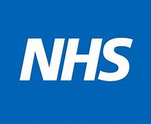 This image shows the letters NHs in white on a blue background